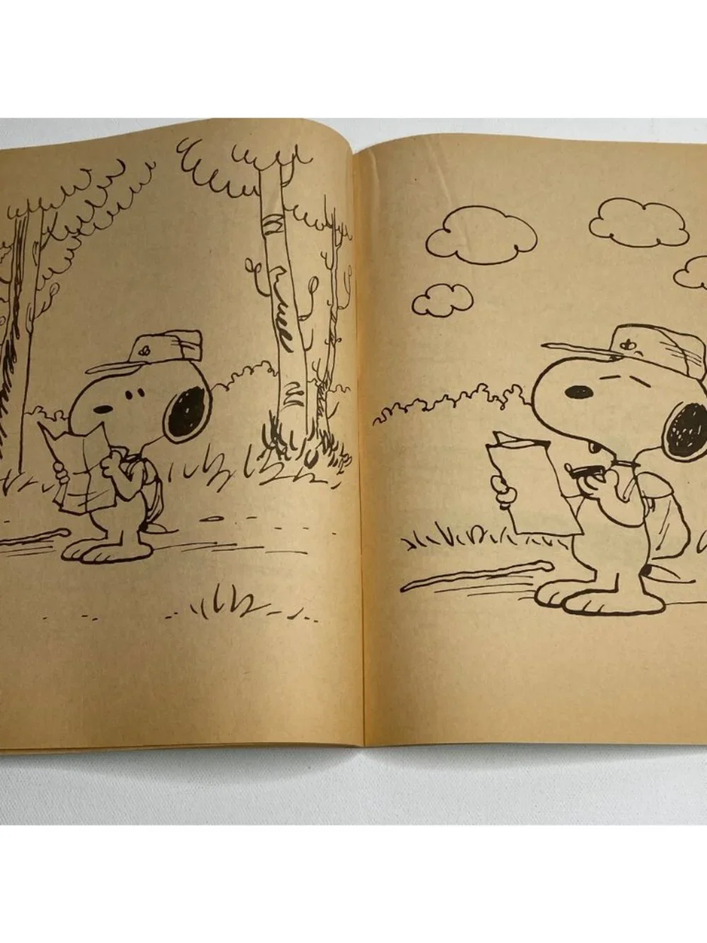 Vintage 1970s Peanuts Snoopy Coloring Books Set 4 Busy Day Fun Time Playtime